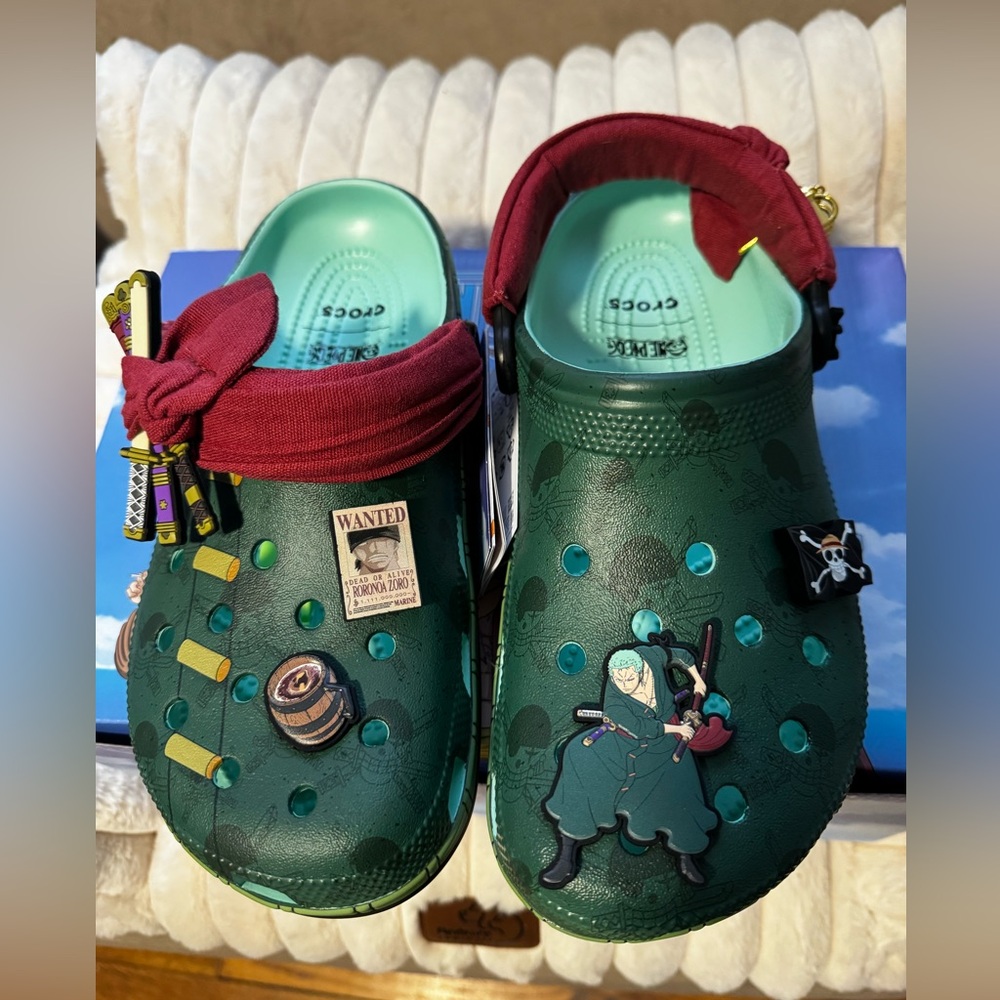 Crocs One Piece Zoro Classic Clog Green Anime Limited Men’s M8 W10 New